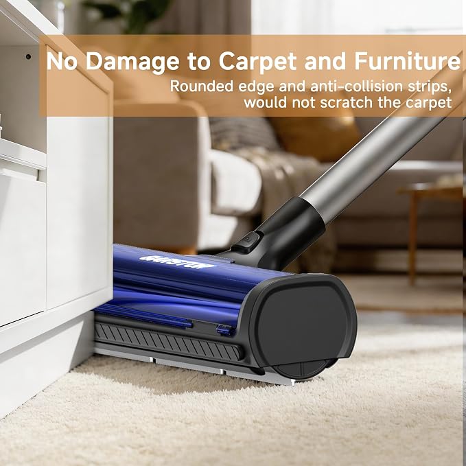 Pet Hair Remover for Carpet, Carpet Sweeper with Dust Container | Carpet Hair Removal Tool with 5 Feet Long Handle to Remove Cat and Dog Hair from Carpet, Rugs, Mats, Furniture, Upholstery