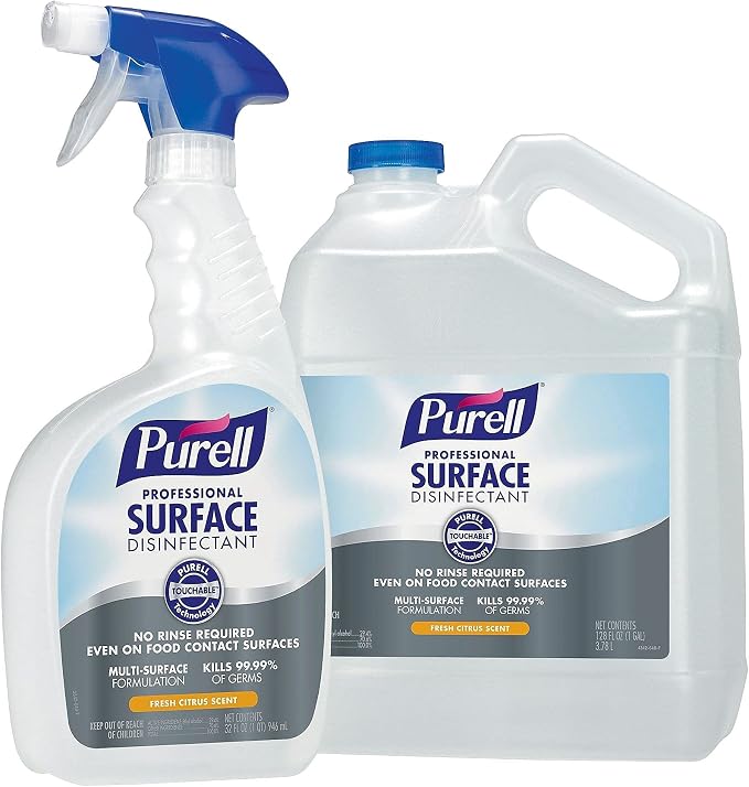 Purell All-Purpose Cleaners & Spray Glass & Surface Cleaner Disinfectant Refill, Fresh Citrus Scent (4342-04)