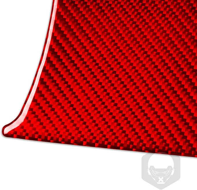 Red Real Carbon Fiber Trim for Nissan Rogue Accessories | for 2014-2020 / Rogue Sport 2017-2022 Rear Air Outlet Vent Cover Sticker Interior Thick Overlay Decal