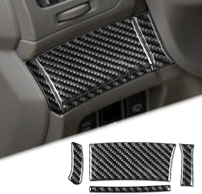 Real Carbon Fiber Trim for Infiniti Accessories | for G35 G37 G25 Q60 Q40 2007-2015 X S Sedan Coupe Convertible Driver Side Dash Cover Interior Thick Overlay Decal