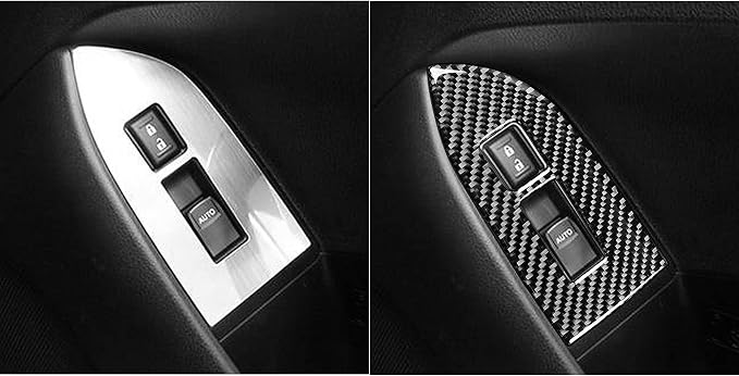 Real Carbon Fiber Trim for Subaru Accessories | for BRZ/Scion FR-S/Toyota 86 2016 2017 2018 2019 2020 Window Lift Button Panel Interior Thick Overlay Decal