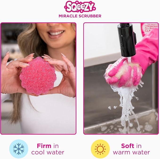 Stardrops- The Pink Stuff Miracle Cleaning Paste - SQeeZY Scrubber Sponge Bundle