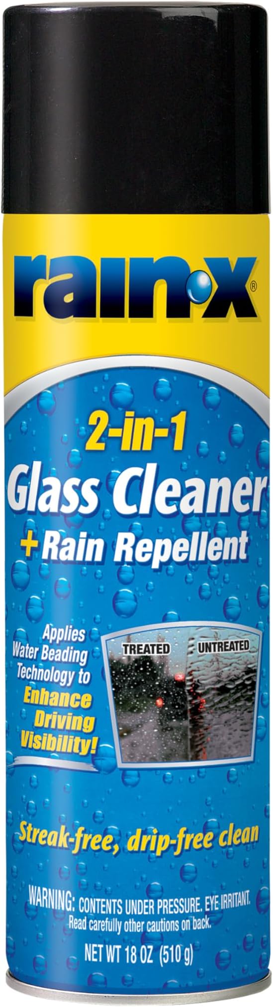 Rain-X 5080233 2-In-1 Glass Cleaner Plus Rain Repellent, 18 Ounce , BLUE
