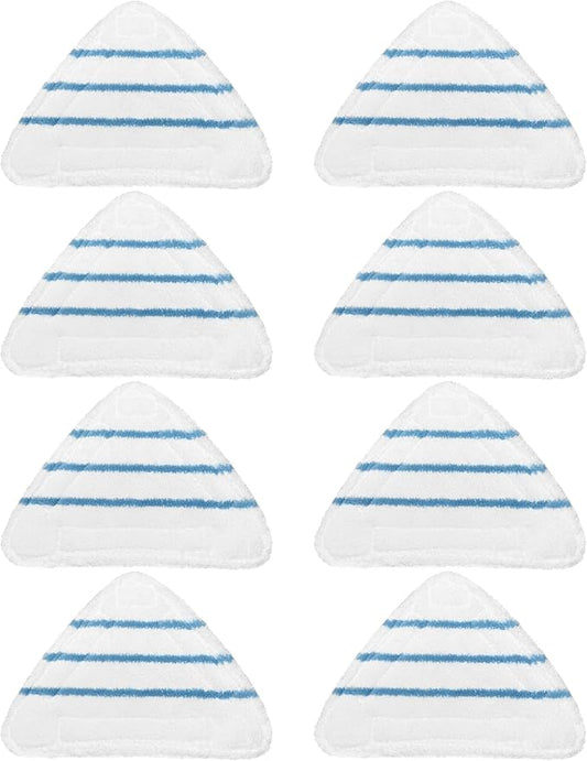 8 Pack Reusable Mop Pads Compatible with True & Tidy STM-500, STM-700 Steam Mops, Refills for Turonic ST3 Steam Mop Microfiber Washable Pads, Cloths for Floor Cleaning, Scrubbing and Floor Caring