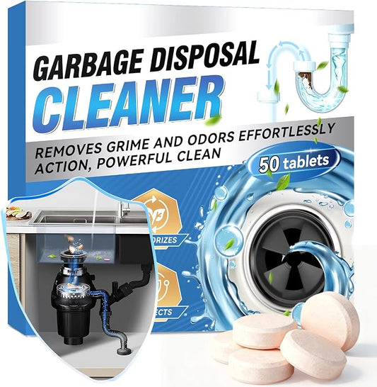 Garbage Disposal Cleaner and Deodorizer 50 Packs, 1 Year Supply Garbage Disposal Cleaner Tablets for Kitchen Sink & Drain Clean, Home Cleaning Essentials (50packs)