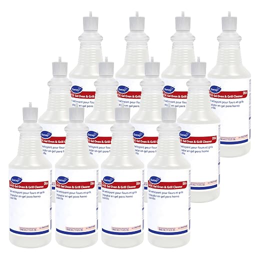 Diversey 94271490 SUMA Gel Oven & Grill Cleaner, Heavy Duty Grease Remover, Commercial Kitchen Cleaner, Ready-to-Use Gel, Unscented, 32-Ounce (Pack of 12)