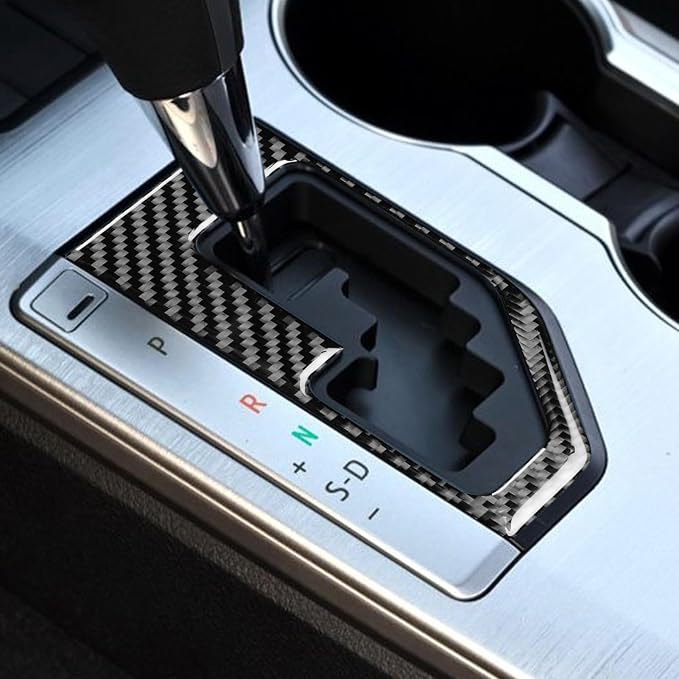 Real Carbon Fiber Trim for Toyota Camry Accessories | for 2012 2013 2014 Gear Shift Panel Sticker Interior Thick Overlay Decal