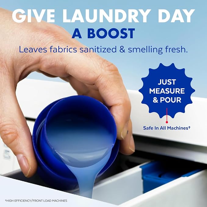 Lysol Laundry Sanitizer Additive, Bacteria-Causing Laundry Odor Eliminator, Detergent Additive, Crisp Linen, 90oz