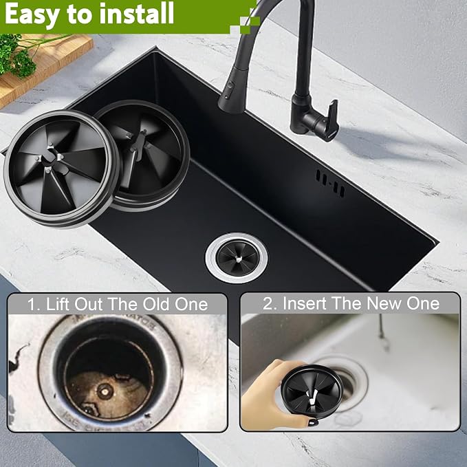16 Packs 3-3/8in Garbage Disposal Splash Guard Compatible with InSinkErator | QCB-AM Replacement for InSinkErator Evolution & for Moen, Noise Reduction, Leakproof, Durable