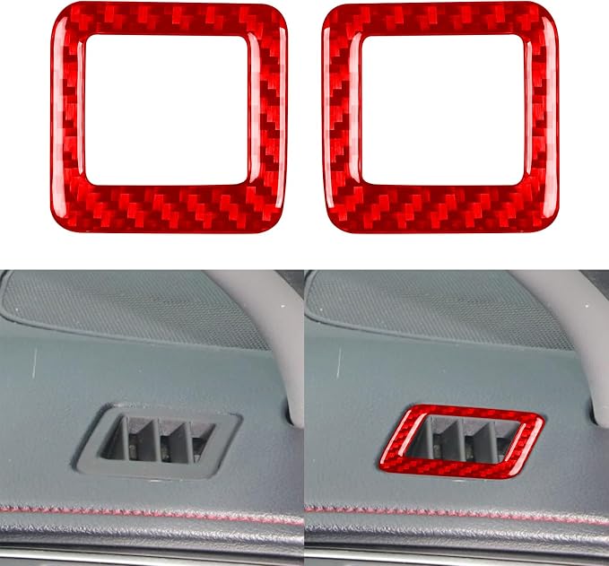 Real Carbon Fiber Trim for Toyota Camry Accessories | for 2012 2013 2014 Dashboard Sides Air Vent Outlet Defogging Decoration Panel Frama Interior Thick Overlay Decal