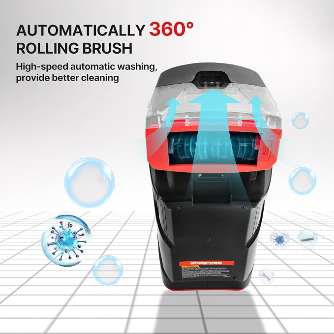 Shop-Vac 3-in-1 Cordless Spot Cleaner, Handheld Upholstery Cleaner with Spray, Rolling Brush and 5.5kPa Suction, 2 Water Tanks, USB-C Rechargeable | Spray & Rolling Brush Cleaning, 2 Water Tanks, USB-C Rechargeable, Ideal for Sofa, Car Seat, and Uphols...