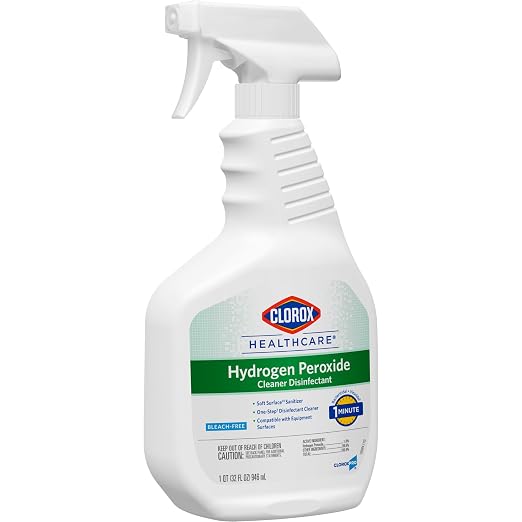 Clorox Healthcare Hydrogen Peroxide Cleaner Disinfectant, Bleach Free, 32 Fluid Ounces (Package May Vary)