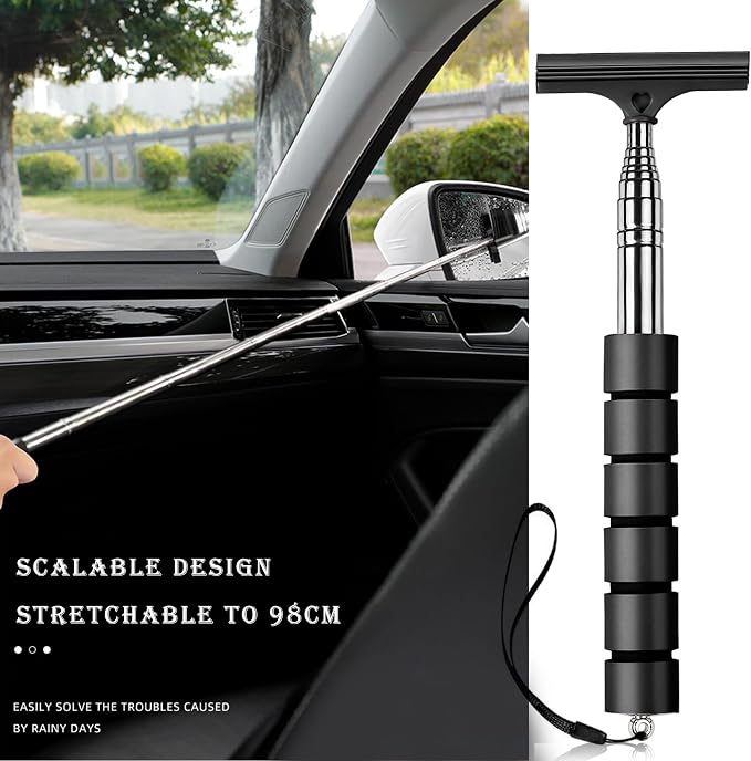 YZXODN 3 PCS Side Mirror Squeegee,Car Mirror Squeegee,Retractable Car Rearview Mirror Wiper,Portable Car Cleaning Tool for Rainy Foggy Weather,Universal Car Accessories(Black/Pink/Green)