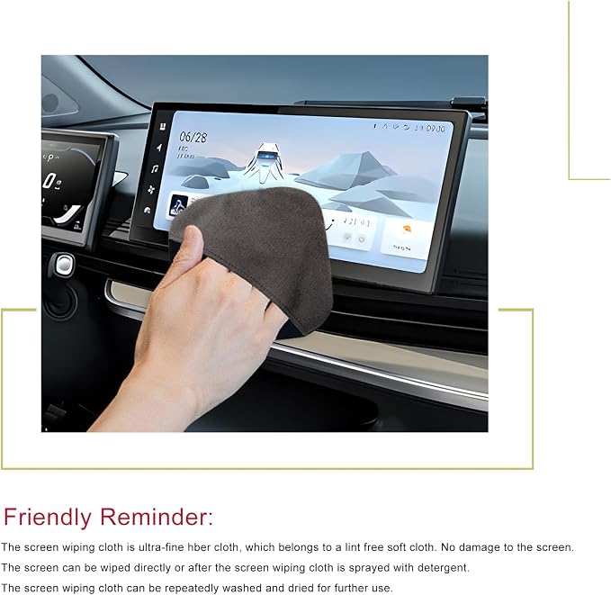 Car Screen Cleaner, 4.13"×4.13" Square Auto Touch Screen Cleaner Microfiber Cleaning Pad, Scratch-Free Microfiber Cleaning Wipe for Vehicle Dashboard LCD Display Laptop