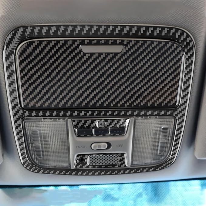Real Carbon Fiber Trim for Honda Accord Accessories | for 2003 2004 2005 2006 2007，Roof Map Reading Light Panel Reading Lamp Set ，Interior Dash Panel，Thick Overlay Sticker Decal