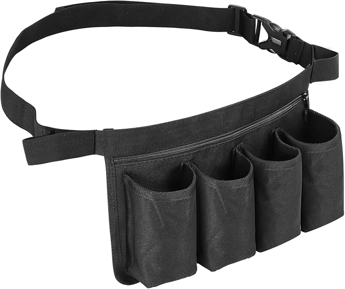 Tool Pouch, Waist Tools Bag Belt, Bottle Holster, Heavy Duty Working Tool Apron for Janitorial, Custodial, Housekeeping, Cleaning (F)