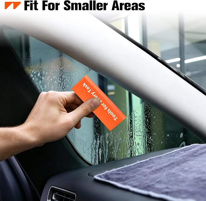 WRAPXPERT Rubber Squeegee 2 Pack, Window Tint Squeegee 5.1x 2 inch, Professional Tint Tool with 85A PU Blade for Front Windows Rear Glass, Auto Car Glass Film Installation