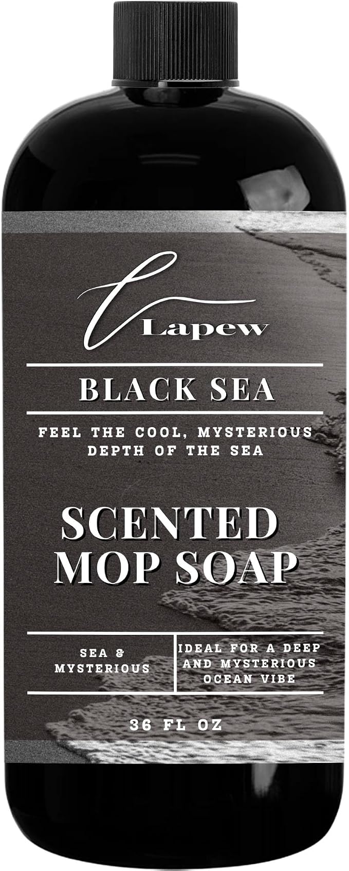Lapew Black Sea Scented Mop Soap - Luxury Floor Cleaner Concentrate for Mopping Tile, Laminate, Vinyl & Hardwood | Streak-Free, Low-Foam | 36 oz