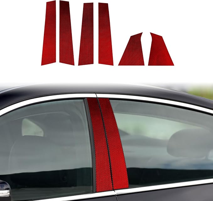 Real Carbon Fiber Trim for Chevy Malibu 9th Gen Accessories | for 2016-2022 B-Pillar Grant Protection Sticker Interior Thick Overlay Decal