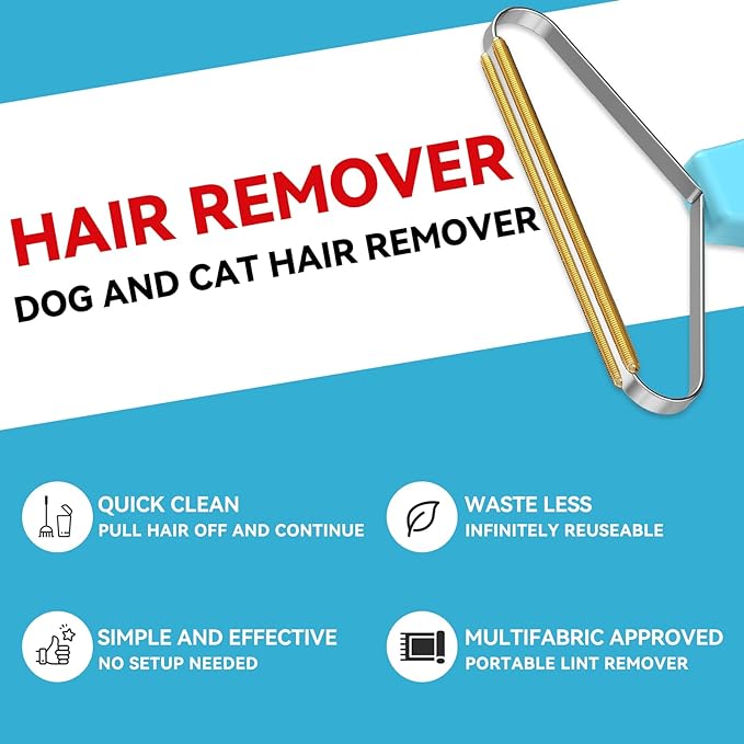 Pet Hair Remover Carpet Rake, Dog & Cat Hair Fur Remover, Carpet Scraper | Pet Hair Removal Tool, Fabric Shaver, Lint Remover, Carpet Brush, Carpet Scraper, Rugs, Couch, Furniture, Car, Pet Towers