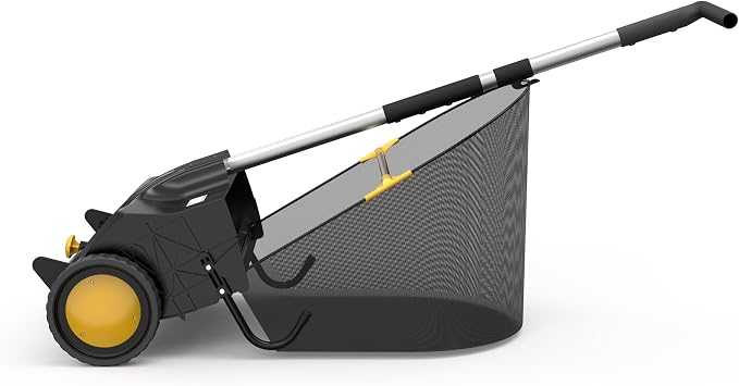 Splendor T-Handle 21' Lawn Sweeper Yard Sweeper for Easy Using Saving Space for Storage Stand up Design