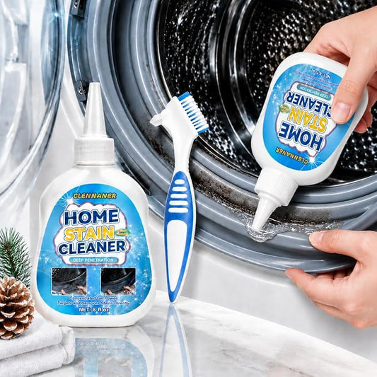 Mold Stain Cleaner Gel, 8 Fl oz Powerful Mold and Mildew Stain Remover with Brush Applicator for Sink, Shower, Caulk, Tile Washing Machine Gasket, Bathroom Grout and Front Loader Seal