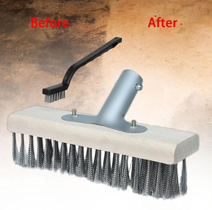 Multi Purpose Scrubber Brush with Wire Head for Shower and Patio Use, 20cm