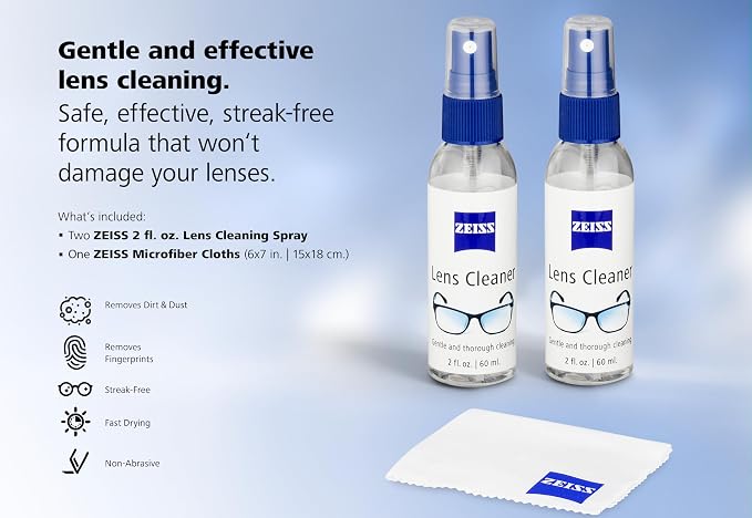 ZEISS (2 2 oz. Lens Cleaning Spray with Microfiber Cloth