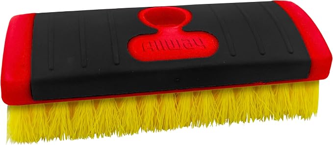 ALLWAY SBR6 Heavy-Duty Scrub Brush with Pole Socket | Threaded Pole Socket, Rugged Bristles
