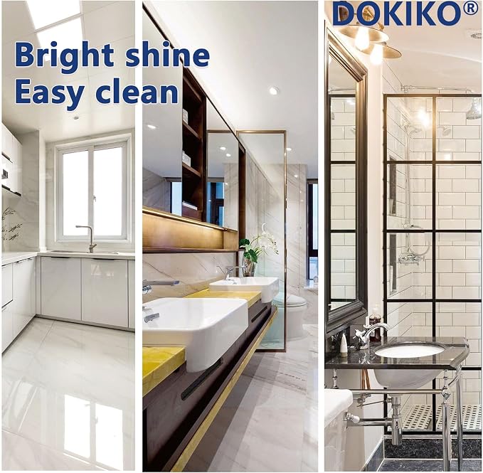 DOKIKO 100 PCS Glass Cleaner Refill,Glass Clean Tablets, Window Clean Refill Tablets, Plastic-Free Formula for Windows,1600fl oz Spray Plastic-Free Formula for Windows, Mirrors & Windshields