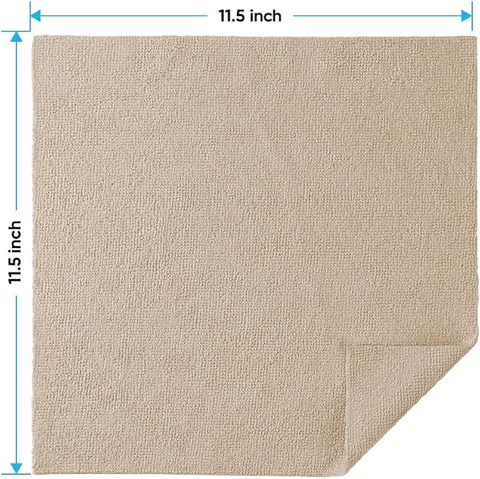 HOMEXCEL Brown Microfiber Cleaning Cloths, 20 Pack Cleaning Rags - Lint Free & Scratch-Free Microfiber Towels for Cars, House & Kitchen, Absorbent Cleaning Towels, 11.5 x 11.5 Inch