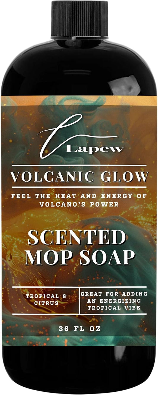 Lapew Volcanic Glow Scented Mop Soap - Luxury Floor Cleaner Concentrate for Mopping Tile, Laminate, Vinyl & Hardwood | Streak-Free, Low-Foam | 36 oz