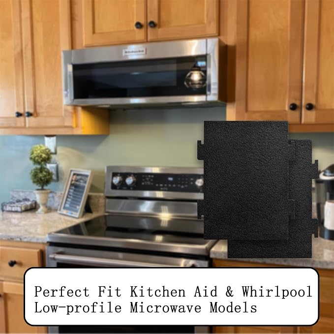 8 Pack Activated Charcoal Air Filters Compatible with Whirlpool Over-The-Range Microwaves, for Over The Range Microwave Hood Models YKMLS311, YWML55011, WML75011