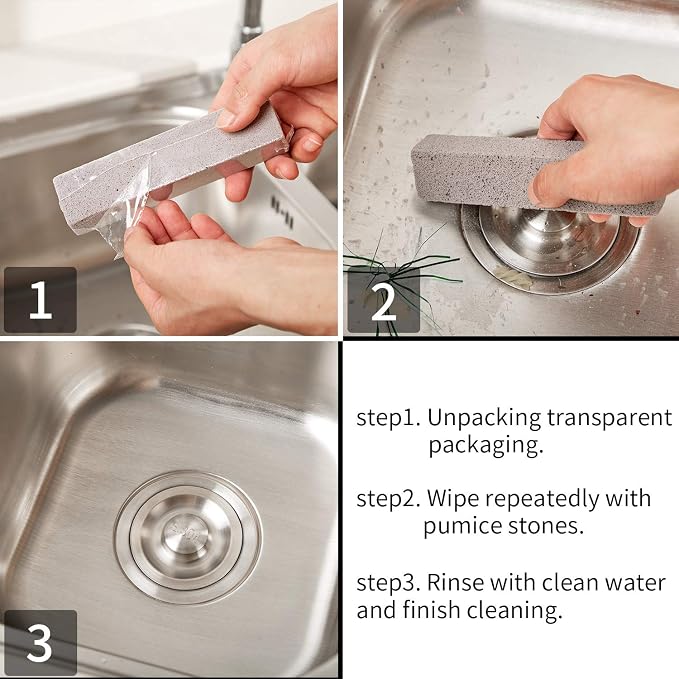 Chinco 14 Packs Pumice Stick for Cheaning, Pumice Scouring Stone Pad Removing Stain Grime Without Leaving Scratches for Kitchen Oven Stove Home Bathroom Toilet Pool House Cleaning Supplies