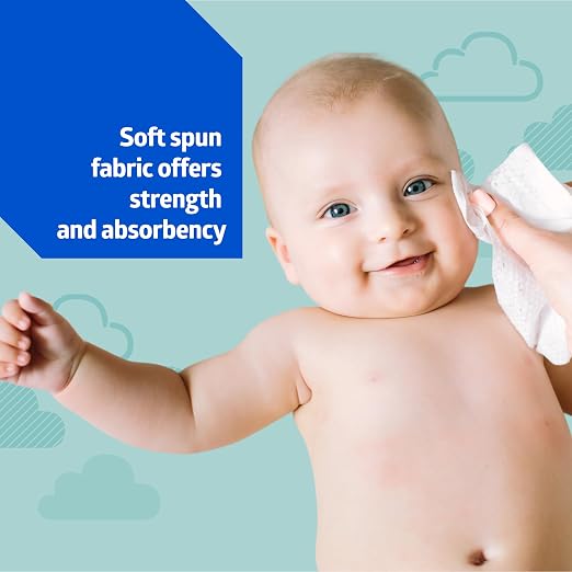 Medline Ultrasoft Disposable Dry Cleansing Cloths, Fragrance-Free, 10 x 13 inches, 50 per Bag, One Bag