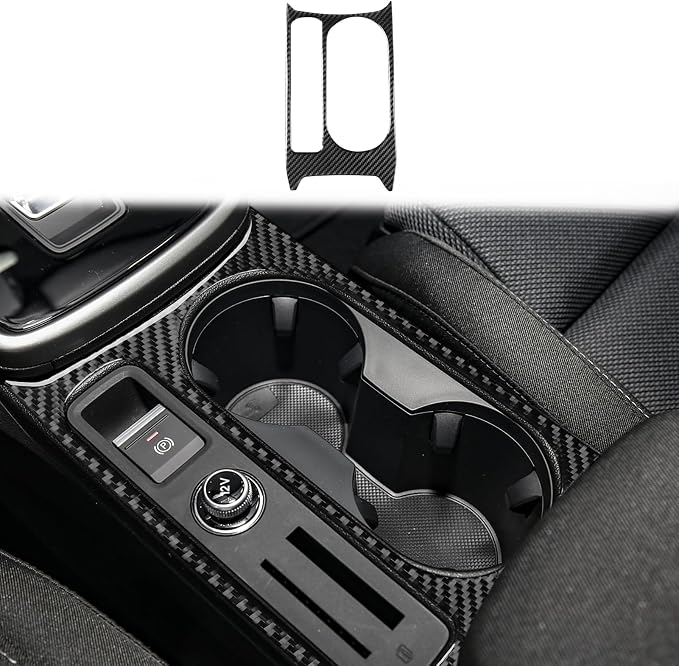 Fit for Audi A3 8Y S3 2021-2025 Real Carbon Fiber Cup Holder Stickers | Cup Holder Frame Center Console | Accessories | Self-adhesive | Thick Overlay