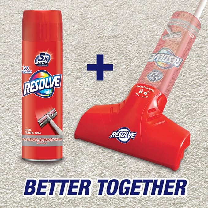 Resolve High Traffic Carpet Foam, Crisp Linen 88 oz (4 Cans x 22 oz), Cleans Freshens Softens & Removes Stains