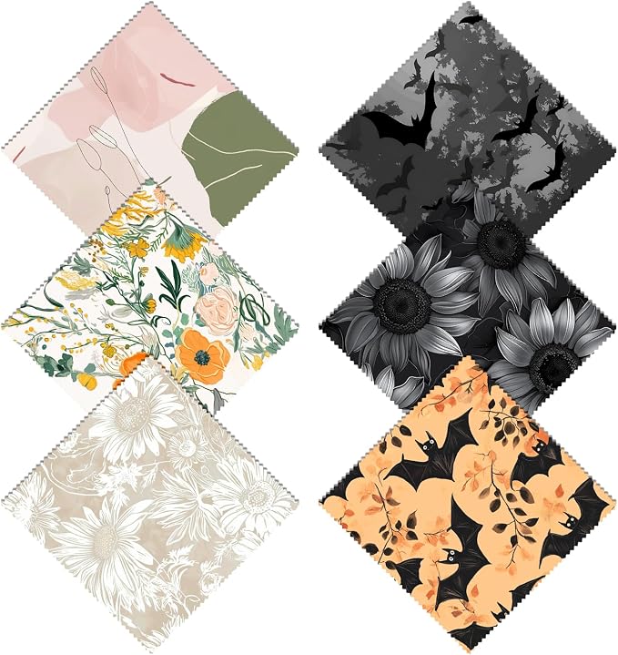 6 PCS Glasses Cleaning Cloth Eyeglass Lens Cleaning Cloth Eyeglasses Wipes Microfiber Reusable Soft for Phone Screens Camera Unisex Women Girls Cute Aesthetic (6.3"x6.3")-Floral