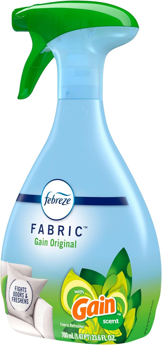 Febreze Fabric Spray Air Freshener, Odor-Fighting Fabric Refresher, Sneaker Balls Alternative, Couch Cleaner, Linen Spray, Multi-Use, Gain Original Scent, 23.6 fl oz