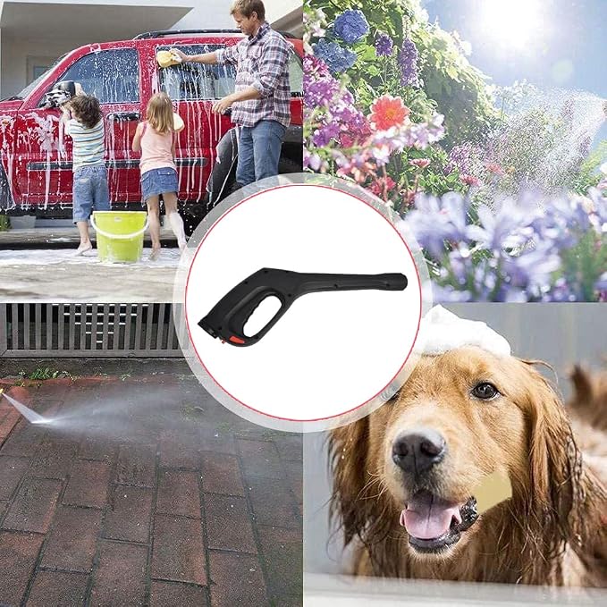 High Pressure Washer Gun, High Pressure Power Washer Spray Gun Compatible with Portland Husky Black Decker Ford Pulsar Shopforce Taskforce Powerwasher Taskmaster Electric Pressure Washers, 2000 PSI
