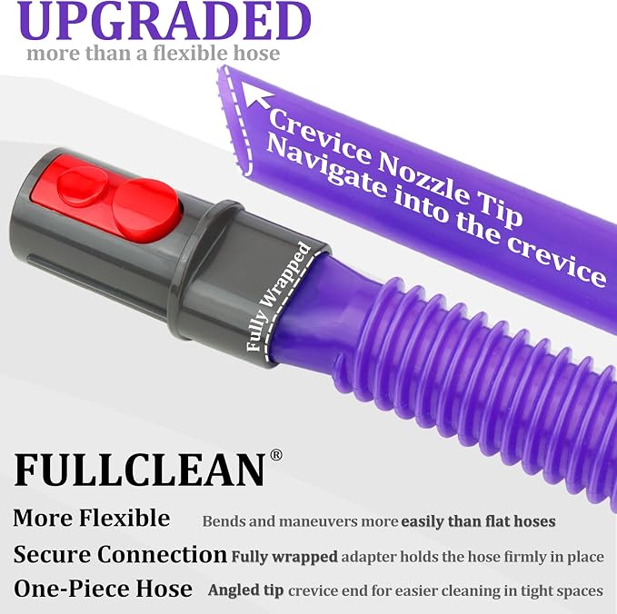 Dryer Vent Lint Cleaner Hose for Dyson Cordless Vacuum Cleaner V15 V15s Gen5 V12 V11 V10 V9 V8 V7,Crevice Gap Cleaner Nozzle Tool Attachments for Home/Car/Vehicle Cleaning