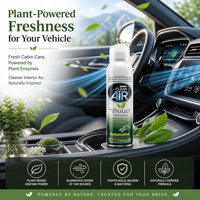 DWD2 Protect™ Automotive Mold Treatment - Revitalize Your Car's Interior The Green Automotive Mold Treatment Solution. Say Goodbye to Unpleasant Odors and Hello to a Fresh and Protected Cabin (FOGGER)