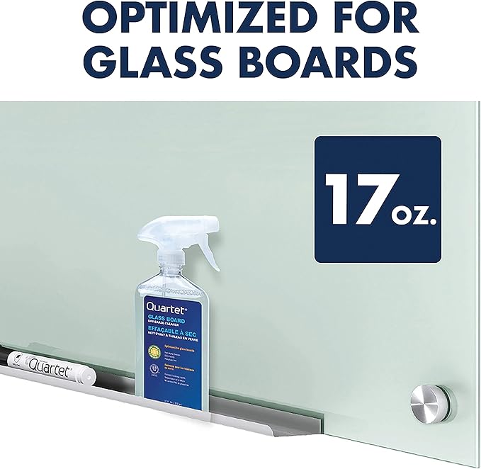 Quartet Dry Erase White Board Cleaning Spray, Glass Whiteboard Cleaner, Orange Scented, 17 fl oz (562)