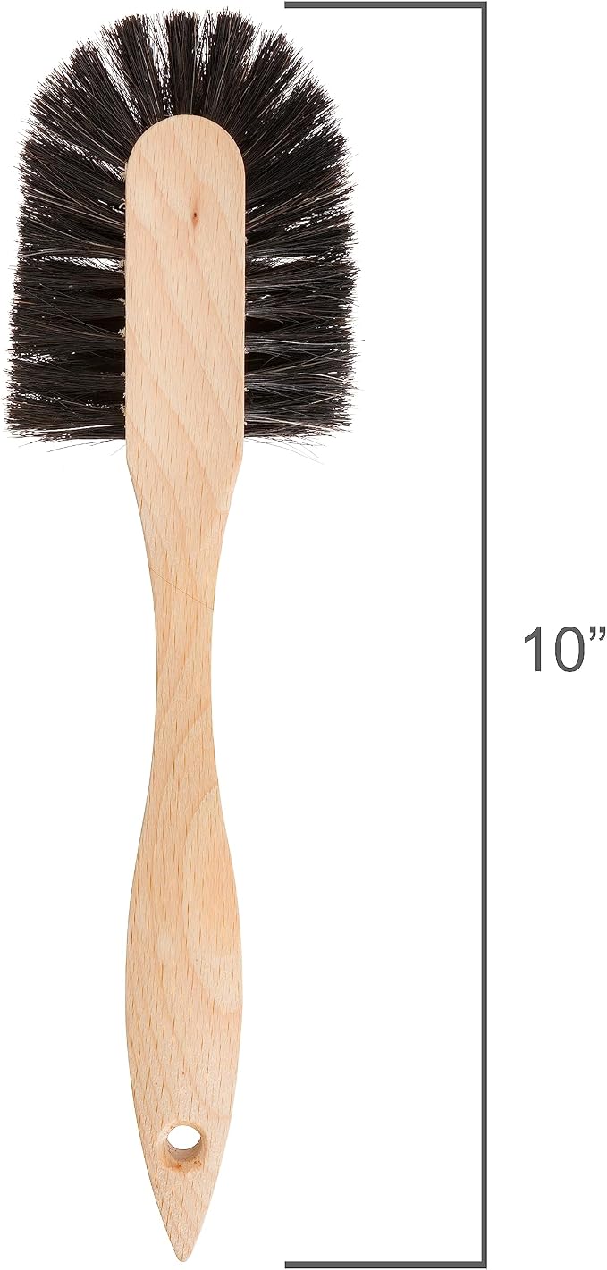 Dish Brush with Curved Handle - Splayed Horsehair