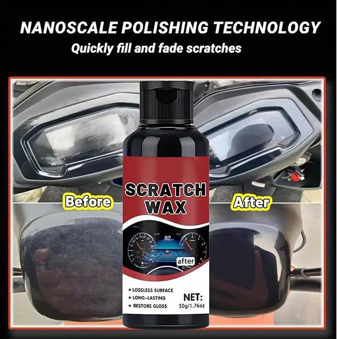 Car Interior Trim Restorer – 50g Scratch Repair Wax Polishes, Plasticc Dashboard Conditioner, Surfaces Renewal Cream | Automotive Detailer for Console Panel, Instrument Cluster, Upholstery Screen