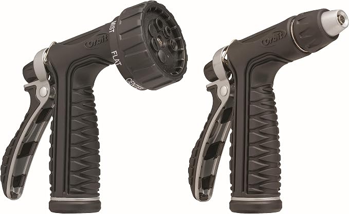 Orbit 26814 Pro Flo Metal Rear Trigger Hose Spray Nozzles Dual Pack