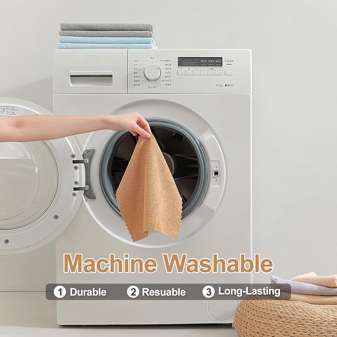 Jessy Home 80 Pack Microfiber Cleaning Cloth Roll Reusable Paper Towels 12"x12" Tear Away Cloth, Microfiber Towels for Cars, Wash Cloths, Lint Free Rags for House, Kitchen,Window,Cleaning Supplies