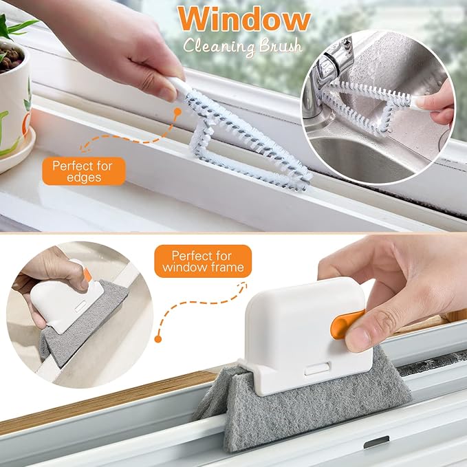 10 Pcs Venetian Window Blind Cleaner Duster Tool Set, Mini Blind Cleaner Duster Brush, Hand Held Air Conditioner Shutters Duster, Dirt Cleaner for Blind, Fan, Air Conditioner, Window Groove Gap