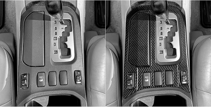 Gear Shift Interior Stickers Fit for Toyota 4Runner(N210) 2003-2009 | for 4 Runner SR5/Sport Edition/Limited | Real Carbon Fiber | Accessories | Center Console Gear Shift Panel | Thick Overlay