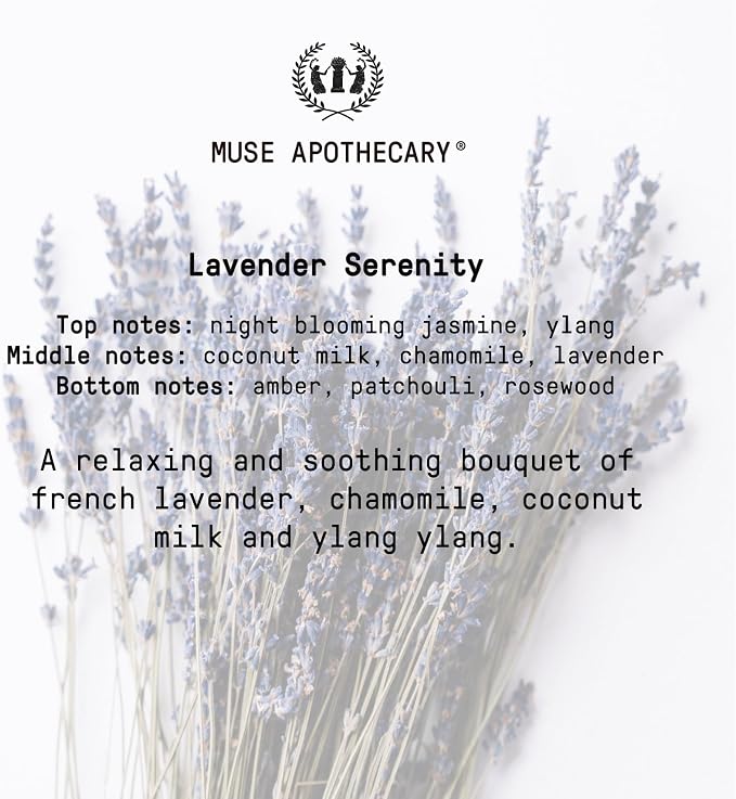 Muse Apothecary Linen Ritual - Aromatic, Soothing, and Relaxing Linen Spray for Bedding, Laundry and Fabric Spray Freshener - Infused with Aromatherapy Essential Oils - Lavender Serenity